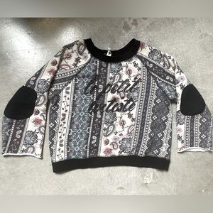 VGUC Feather Drum Australia “Le Petit Artiste” sweatshirt patch sleeve kids 8